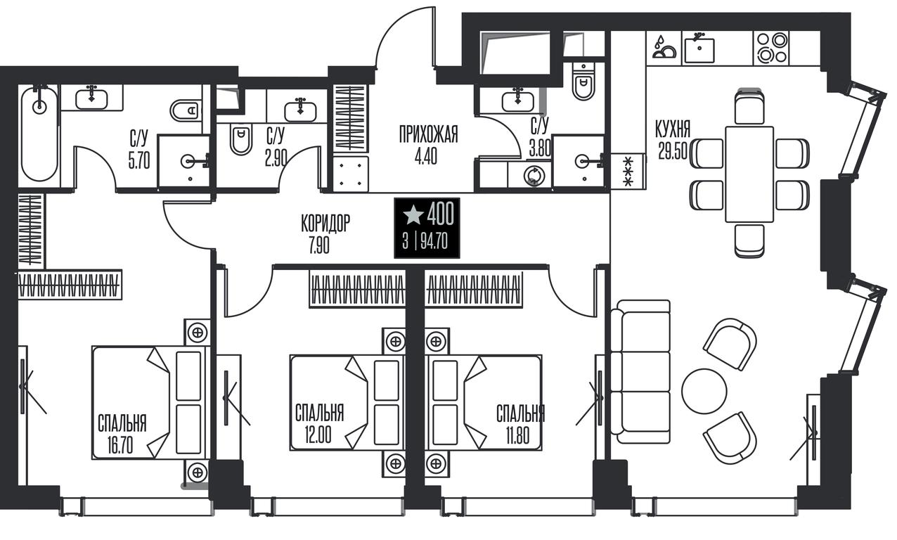 3-BD Apartment Sale, 94.7 sq. m. at Ice Towers, State Nature Reserve of Regional Significance Forest on the Samorodinka River, Moscow, Russia #1 3-BD Apartment Sale, 94.7 sq. m. at Ice Towers, State Nature Reserve of Regional Significance Forest on the Samorodinka River, Moscow, Russia #1