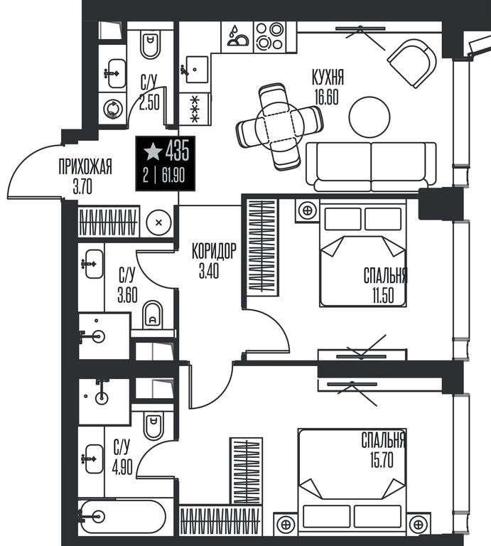 2-BD Apartment Sale, 61.9平方米 at Ice Towers, State Nature Reserve of Regional Significance Forest on the Samorodinka River, Moscow, Russia #1 2-BD Apartment Sale, 61.9平方米 at Ice Towers, State Nature Reserve of Regional Significance Forest on the Samorodinka River, Moscow, Russia #1