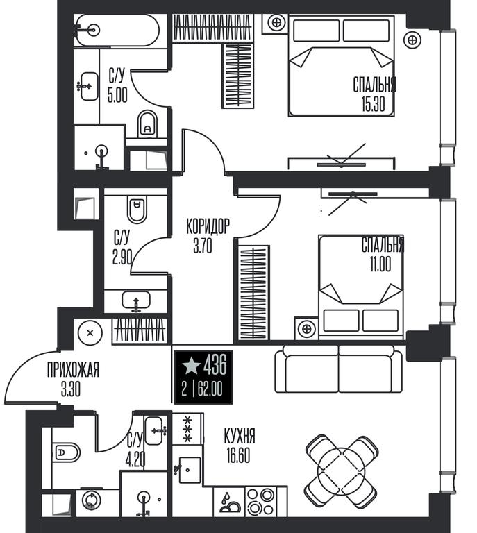 2-BD Apartment Sale, 62 sq. m. at Ice Towers, State Nature Reserve of Regional Significance Forest on the Samorodinka River, Moscow, Russia #1 2-BD Apartment Sale, 62 sq. m. at Ice Towers, State Nature Reserve of Regional Significance Forest on the Samorodinka River, Moscow, Russia #1