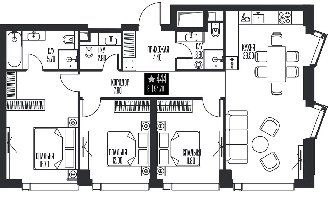 3-BD Apartment Sale, 94.7平方米 at Ice Towers, State Nature Reserve of Regional Significance Forest on the Samorodinka River, Moscow, Russia #1 3-BD Apartment Sale, 94.7平方米 at Ice Towers, State Nature Reserve of Regional Significance Forest on the Samorodinka River, Moscow, Russia #1