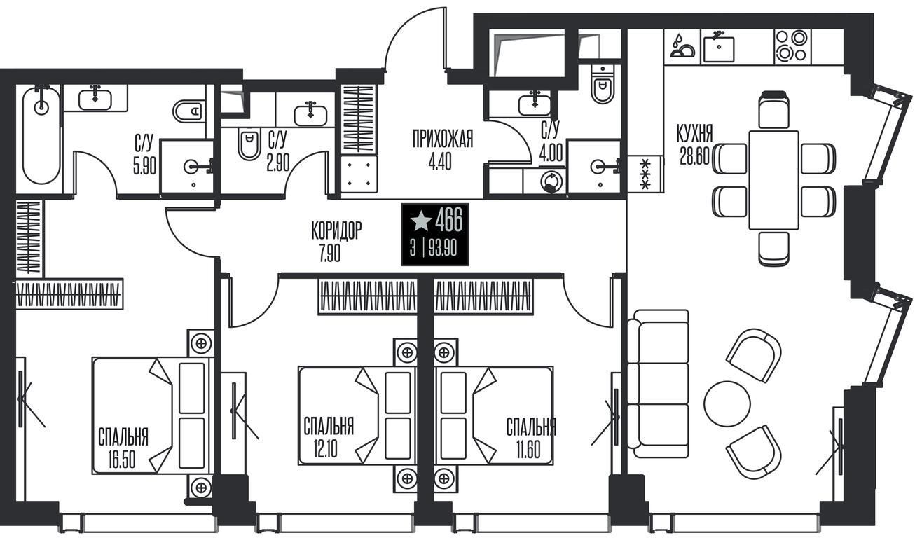 3-BD Apartment Sale, 93.9平方米 at Ice Towers, State Nature Reserve of Regional Significance Forest on the Samorodinka River, Moscow, Russia #1 3-BD Apartment Sale, 93.9平方米 at Ice Towers, State Nature Reserve of Regional Significance Forest on the Samorodinka River, Moscow, Russia #1