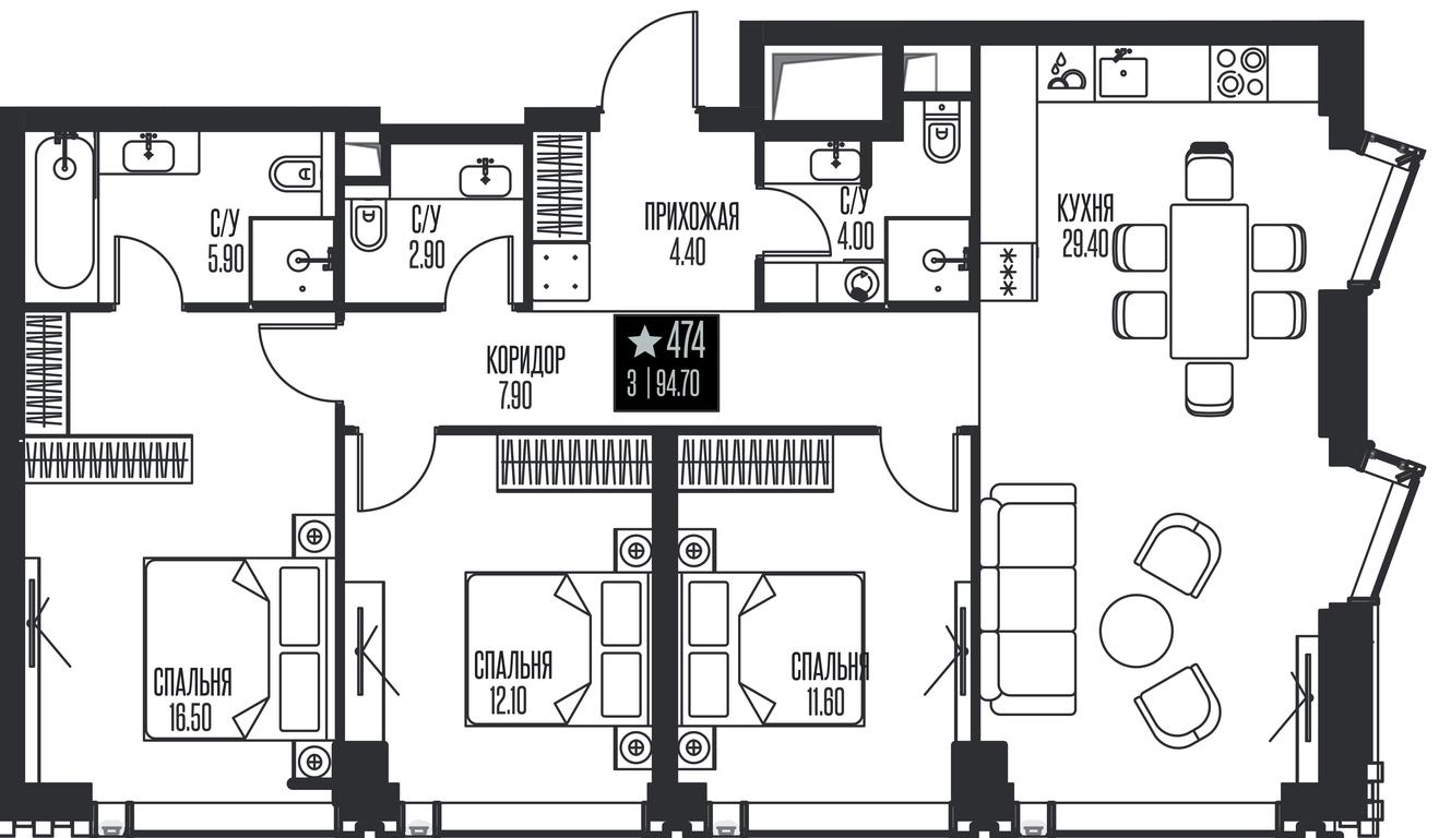 3-BD Apartment Sale, 94.7平方米 at Ice Towers, State Nature Reserve of Regional Significance Forest on the Samorodinka River, Moscow, Russia #1 3-BD Apartment Sale, 94.7平方米 at Ice Towers, State Nature Reserve of Regional Significance Forest on the Samorodinka River, Moscow, Russia #1