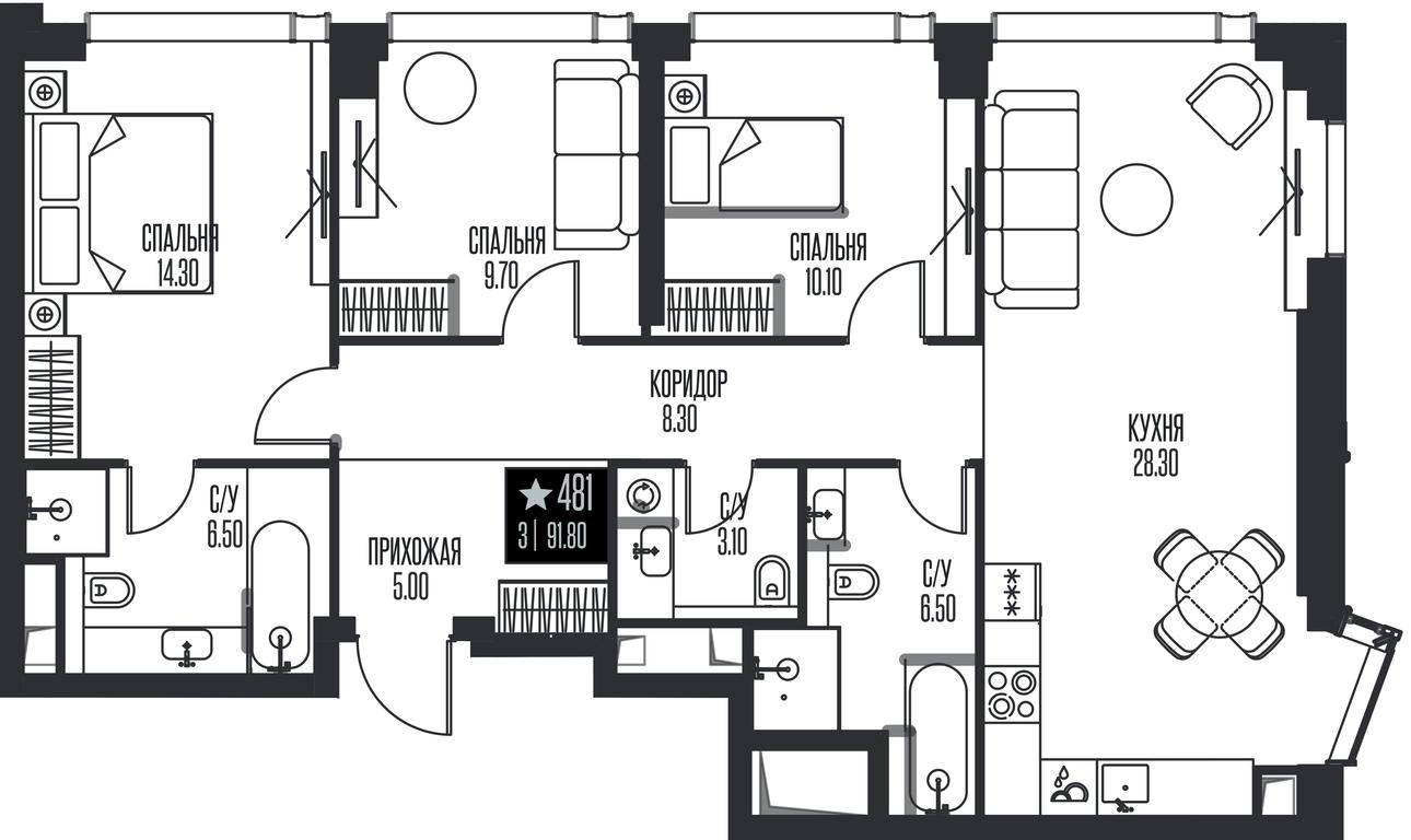 3-BD Apartment Sale, 91.8 sq. m. at Ice Towers, State Nature Reserve of Regional Significance Forest on the Samorodinka River, Moscow, Russia #1 3-BD Apartment Sale, 91.8 sq. m. at Ice Towers, State Nature Reserve of Regional Significance Forest on the Samorodinka River, Moscow, Russia #1