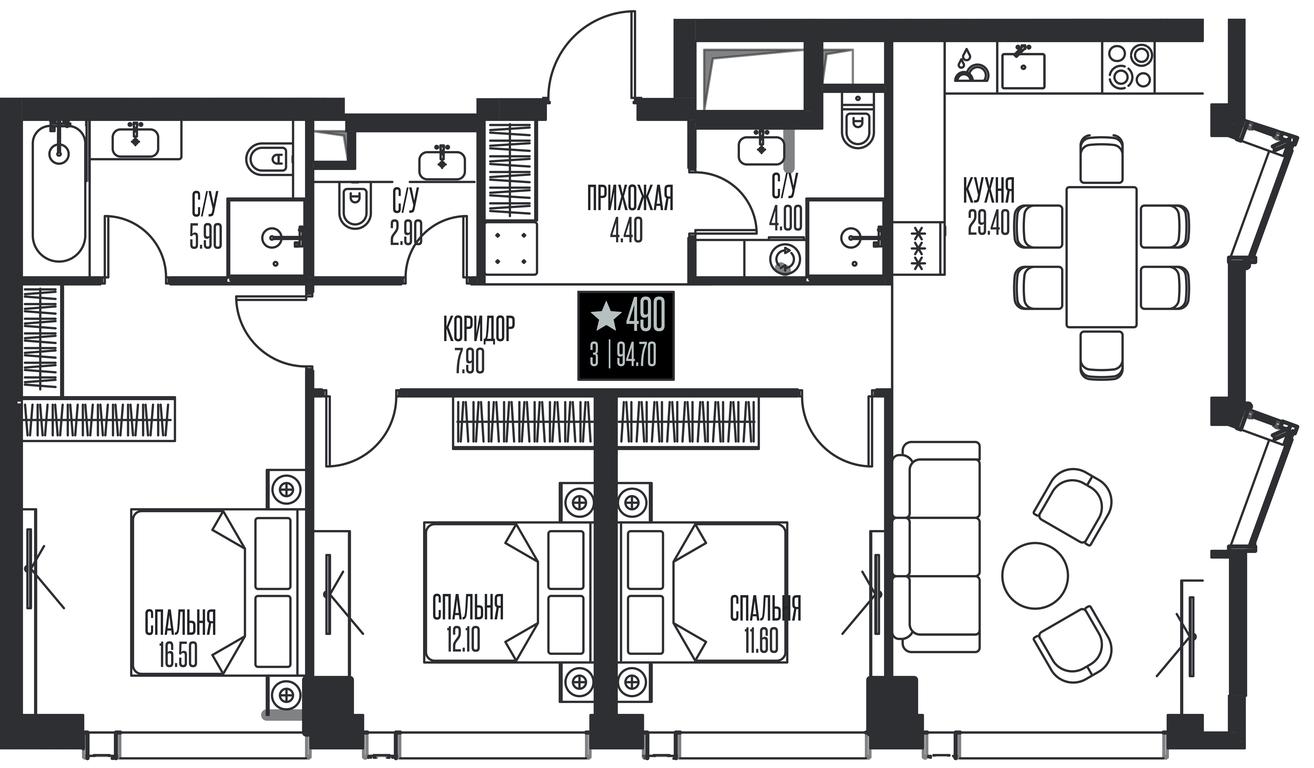 3-BD Apartment Sale, 94.7 sq. m. at Ice Towers, State Nature Reserve of Regional Significance Forest on the Samorodinka River, Moscow, Russia #1 3-BD Apartment Sale, 94.7 sq. m. at Ice Towers, State Nature Reserve of Regional Significance Forest on the Samorodinka River, Moscow, Russia #1