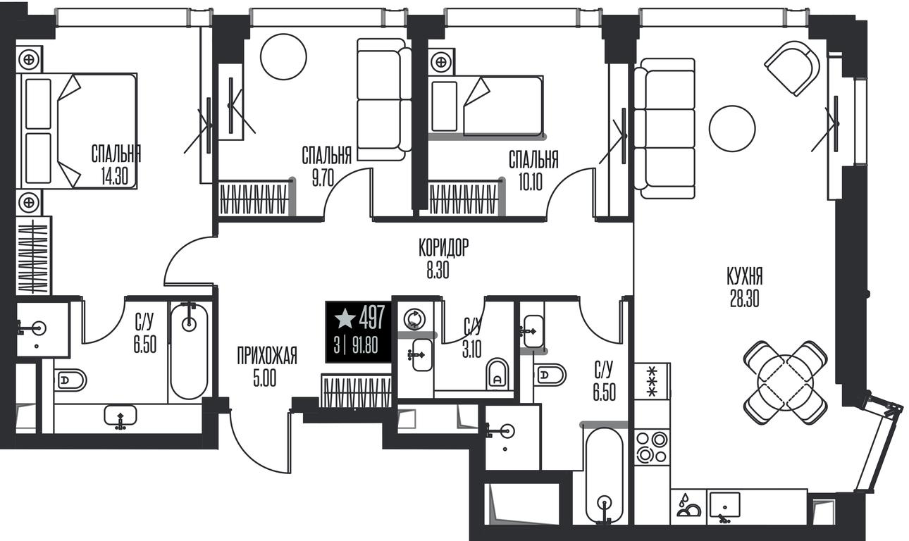 3-BD Apartment Sale, 91.8 sq. m. at Ice Towers, State Nature Reserve of Regional Significance Forest on the Samorodinka River, Moscow, Russia #1 3-BD Apartment Sale, 91.8 sq. m. at Ice Towers, State Nature Reserve of Regional Significance Forest on the Samorodinka River, Moscow, Russia #1