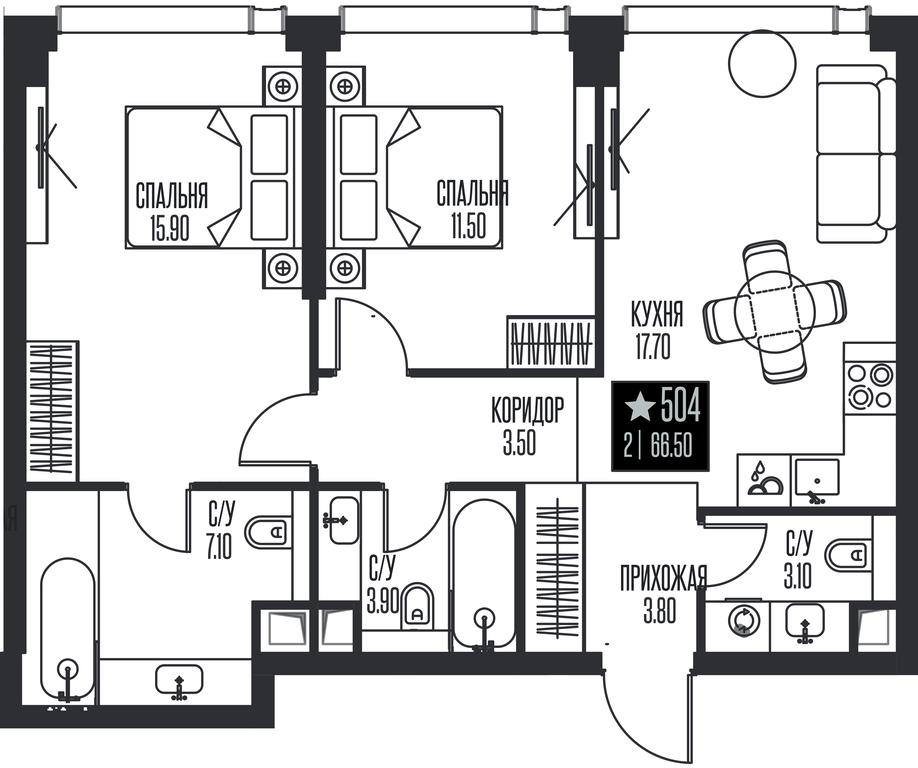 2-BD Apartment Sale, 66.5平方米 at Ice Towers, State Nature Reserve of Regional Significance Forest on the Samorodinka River, Moscow, Russia #1 2-BD Apartment Sale, 66.5平方米 at Ice Towers, State Nature Reserve of Regional Significance Forest on the Samorodinka River, Moscow, Russia #1