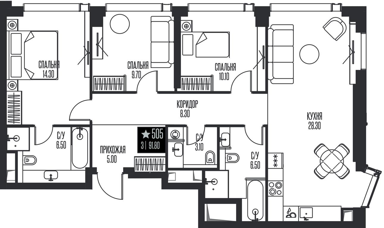 3-BD Apartment Sale, 91.8平方米 at Ice Towers, State Nature Reserve of Regional Significance Forest on the Samorodinka River, Moscow, Russia #1 3-BD Apartment Sale, 91.8平方米 at Ice Towers, State Nature Reserve of Regional Significance Forest on the Samorodinka River, Moscow, Russia #1