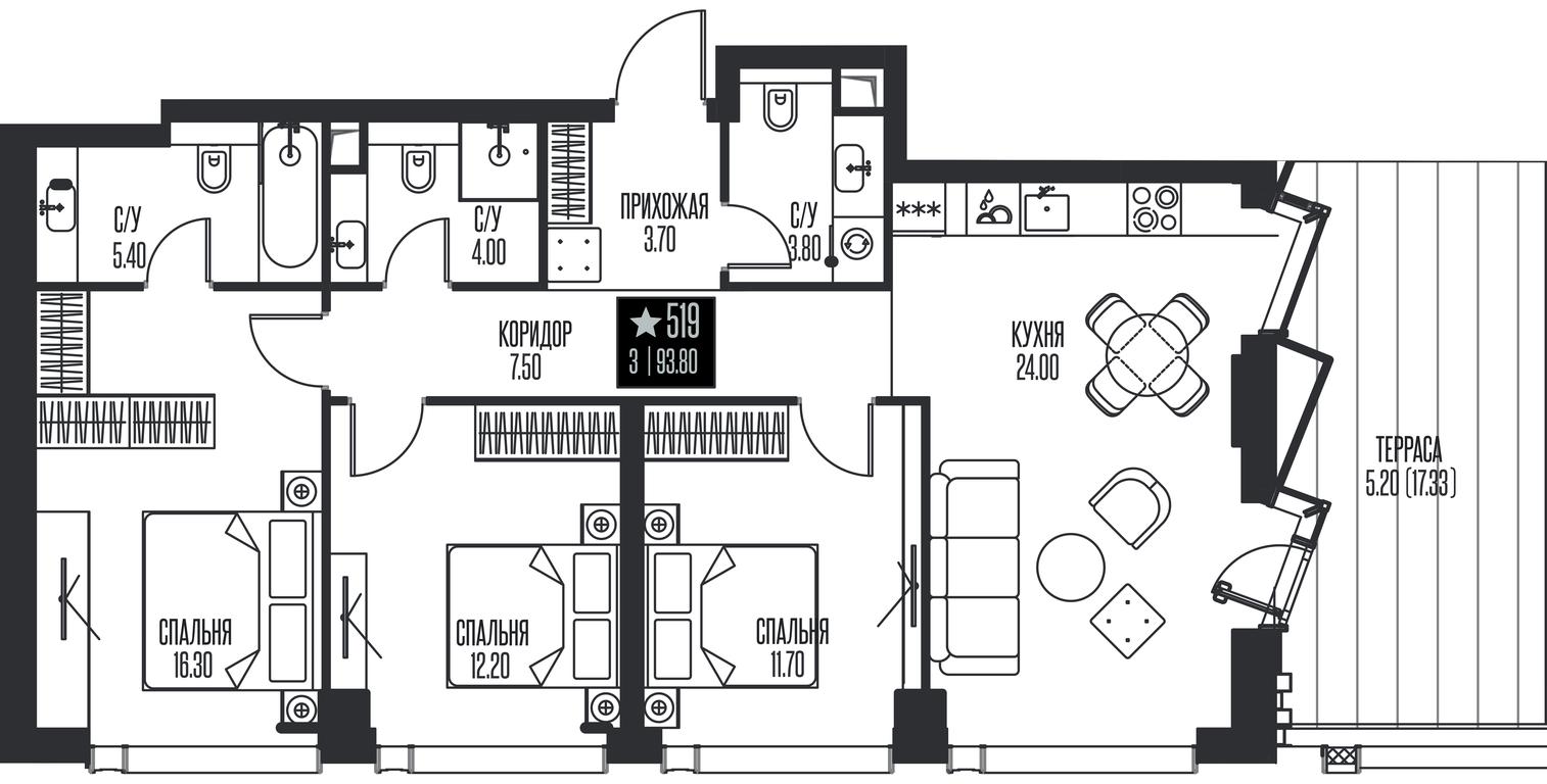 3-BD Apartment Sale, 93.8平方米 at Ice Towers, State Nature Reserve of Regional Significance Forest on the Samorodinka River, Moscow, Russia #1 3-BD Apartment Sale, 93.8平方米 at Ice Towers, State Nature Reserve of Regional Significance Forest on the Samorodinka River, Moscow, Russia #1