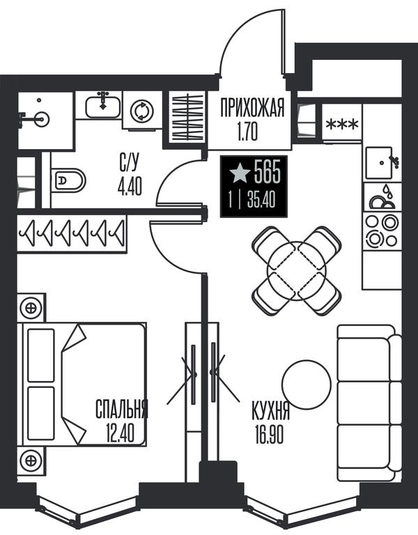 1-BD Apartment Sale, 35.4 sq. m. at Ice Towers, State Nature Reserve of Regional Significance Forest on the Samorodinka River, Moscow, Russia #1 1-BD Apartment Sale, 35.4 sq. m. at Ice Towers, State Nature Reserve of Regional Significance Forest on the Samorodinka River, Moscow, Russia #1