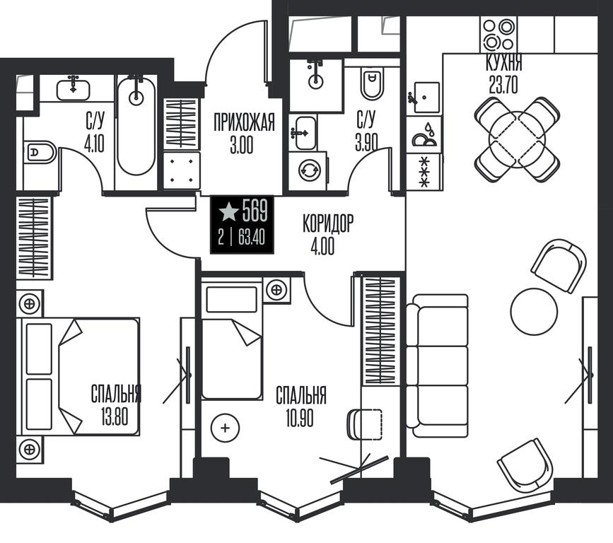 Продажа 2-комн. квартиры, 63,4 м² в ЖК «Ice Towers (Айс Товерс)», государственный природный заказник регионального значения Лес на реке Самородинке, Москва, Россия #1 Продажа 2-комн. квартиры, 63,4 м² в ЖК «Ice Towers (Айс Товерс)», государственный природный заказник регионального значения Лес на реке Самородинке, Москва, Россия #1