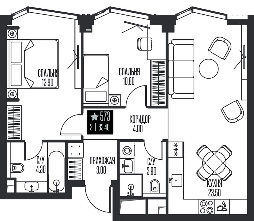 2-BD Apartment Sale, 63.4平方米 at Ice Towers, State Nature Reserve of Regional Significance Forest on the Samorodinka River, Moscow, Russia #1 2-BD Apartment Sale, 63.4平方米 at Ice Towers, State Nature Reserve of Regional Significance Forest on the Samorodinka River, Moscow, Russia #1