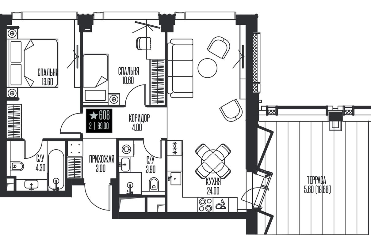 2-BD Apartment Sale, 69 sq. m. at Ice Towers, State Nature Reserve of Regional Significance Forest on the Samorodinka River, Moscow, Russia #1 2-BD Apartment Sale, 69 sq. m. at Ice Towers, State Nature Reserve of Regional Significance Forest on the Samorodinka River, Moscow, Russia #1