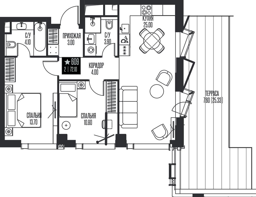 2-BD Apartment Sale, 72.1 sq. m. at Ice Towers, State Nature Reserve of Regional Significance Forest on the Samorodinka River, Moscow, Russia #1 2-BD Apartment Sale, 72.1 sq. m. at Ice Towers, State Nature Reserve of Regional Significance Forest on the Samorodinka River, Moscow, Russia #1