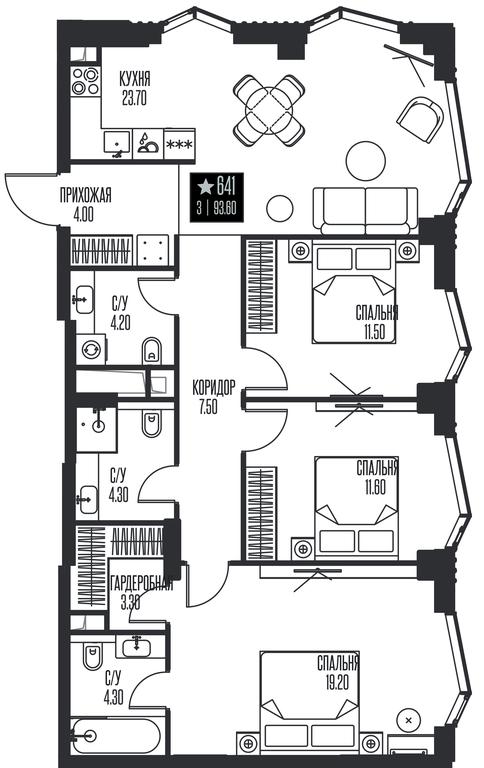 3-BD Apartment Sale, 93.6 sq. m. at Ice Towers, State Nature Reserve of Regional Significance Forest on the Samorodinka River, Moscow, Russia #1 3-BD Apartment Sale, 93.6 sq. m. at Ice Towers, State Nature Reserve of Regional Significance Forest on the Samorodinka River, Moscow, Russia #1