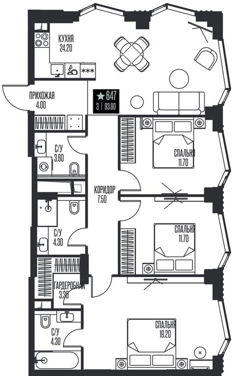 3-BD Apartment Sale, 93.8平方米 at Ice Towers, State Nature Reserve of Regional Significance Forest on the Samorodinka River, Moscow, Russia #1 3-BD Apartment Sale, 93.8平方米 at Ice Towers, State Nature Reserve of Regional Significance Forest on the Samorodinka River, Moscow, Russia #1
