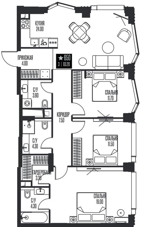 3-BD Apartment Sale, 93.2平方米 at Ice Towers, State Nature Reserve of Regional Significance Forest on the Samorodinka River, Moscow, Russia #1 3-BD Apartment Sale, 93.2平方米 at Ice Towers, State Nature Reserve of Regional Significance Forest on the Samorodinka River, Moscow, Russia #1