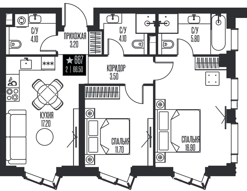 2-BD Apartment Sale, 66.5 sq. m. at Ice Towers, State Nature Reserve of Regional Significance Forest on the Samorodinka River, Moscow, Russia #1 2-BD Apartment Sale, 66.5 sq. m. at Ice Towers, State Nature Reserve of Regional Significance Forest on the Samorodinka River, Moscow, Russia #1