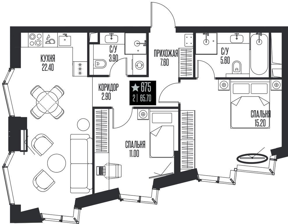 2-BD Apartment Sale, 65.7平方米 at Ice Towers, State Nature Reserve of Regional Significance Forest on the Samorodinka River, Moscow, Russia #1 2-BD Apartment Sale, 65.7平方米 at Ice Towers, State Nature Reserve of Regional Significance Forest on the Samorodinka River, Moscow, Russia #1