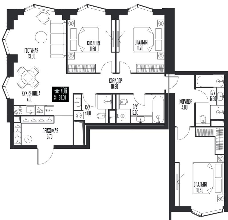 3-BD Apartment Sale, 96.5 sq. m. at Ice Towers, State Nature Reserve of Regional Significance Forest on the Samorodinka River, Moscow, Russia #1 3-BD Apartment Sale, 96.5 sq. m. at Ice Towers, State Nature Reserve of Regional Significance Forest on the Samorodinka River, Moscow, Russia #1