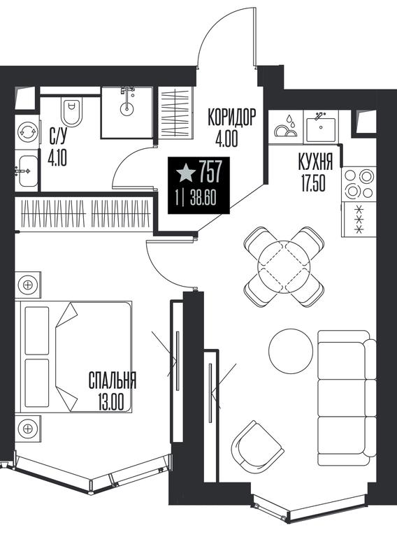 1-BD Apartment Sale, 38.6平方米 at Ice Towers, State Nature Reserve of Regional Significance Forest on the Samorodinka River, Moscow, Russia #1 1-BD Apartment Sale, 38.6平方米 at Ice Towers, State Nature Reserve of Regional Significance Forest on the Samorodinka River, Moscow, Russia #1
