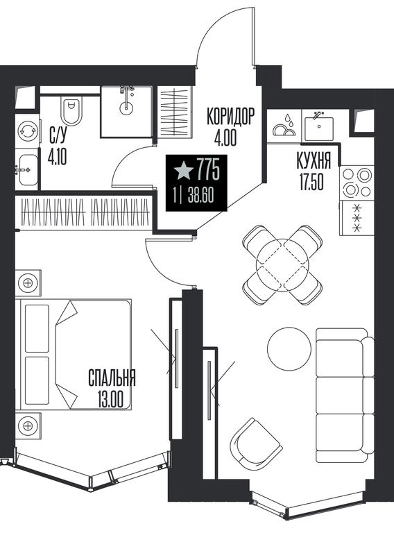 1-BD Apartment Sale, 38.6平方米 at Ice Towers, State Nature Reserve of Regional Significance Forest on the Samorodinka River, Moscow, Russia #1 1-BD Apartment Sale, 38.6平方米 at Ice Towers, State Nature Reserve of Regional Significance Forest on the Samorodinka River, Moscow, Russia #1
