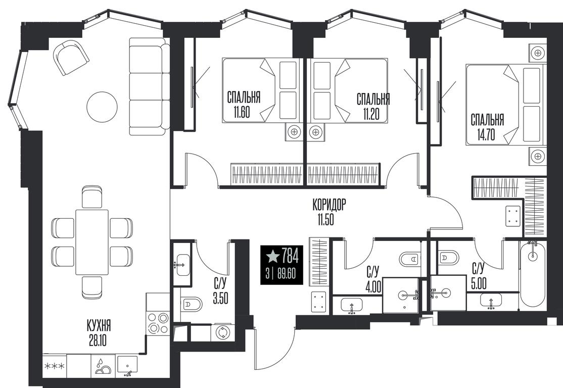 3-BD Apartment Sale, 89.6 sq. m. at Ice Towers, State Nature Reserve of Regional Significance Forest on the Samorodinka River, Moscow, Russia #1 3-BD Apartment Sale, 89.6 sq. m. at Ice Towers, State Nature Reserve of Regional Significance Forest on the Samorodinka River, Moscow, Russia #1