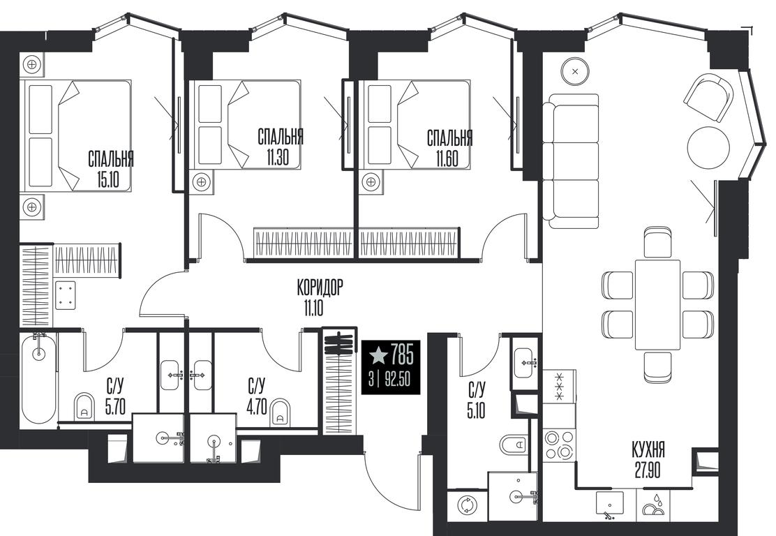 3-BD Apartment Sale, 92.5平方米 at Ice Towers, State Nature Reserve of Regional Significance Forest on the Samorodinka River, Moscow, Russia #1 3-BD Apartment Sale, 92.5平方米 at Ice Towers, State Nature Reserve of Regional Significance Forest on the Samorodinka River, Moscow, Russia #1