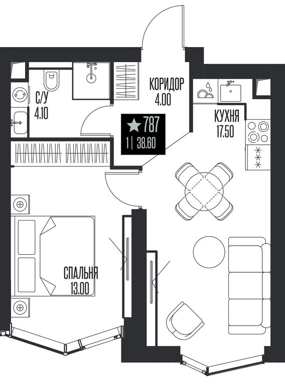 1-BD Apartment Sale, 38.6平方米 at Ice Towers, State Nature Reserve of Regional Significance Forest on the Samorodinka River, Moscow, Russia #1 1-BD Apartment Sale, 38.6平方米 at Ice Towers, State Nature Reserve of Regional Significance Forest on the Samorodinka River, Moscow, Russia #1