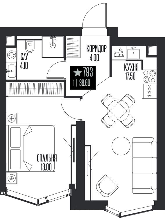 1-BD Apartment Sale, 38.6平方米 at Ice Towers, State Nature Reserve of Regional Significance Forest on the Samorodinka River, Moscow, Russia #1 1-BD Apartment Sale, 38.6平方米 at Ice Towers, State Nature Reserve of Regional Significance Forest on the Samorodinka River, Moscow, Russia #1
