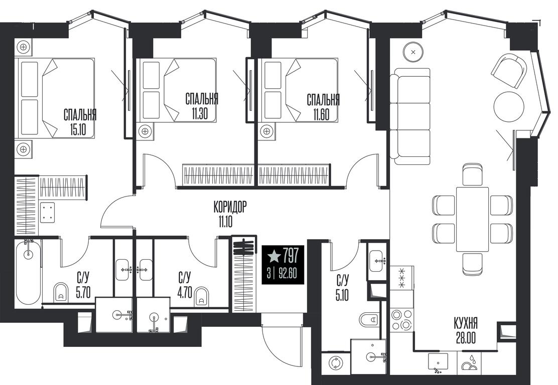 3-BD Apartment Sale, 92.6 sq. m. at Ice Towers, State Nature Reserve of Regional Significance Forest on the Samorodinka River, Moscow, Russia #1 3-BD Apartment Sale, 92.6 sq. m. at Ice Towers, State Nature Reserve of Regional Significance Forest on the Samorodinka River, Moscow, Russia #1