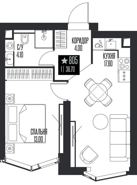 1-BD Apartment Sale, 38.7平方米 at Ice Towers, State Nature Reserve of Regional Significance Forest on the Samorodinka River, Moscow, Russia #1 1-BD Apartment Sale, 38.7平方米 at Ice Towers, State Nature Reserve of Regional Significance Forest on the Samorodinka River, Moscow, Russia #1