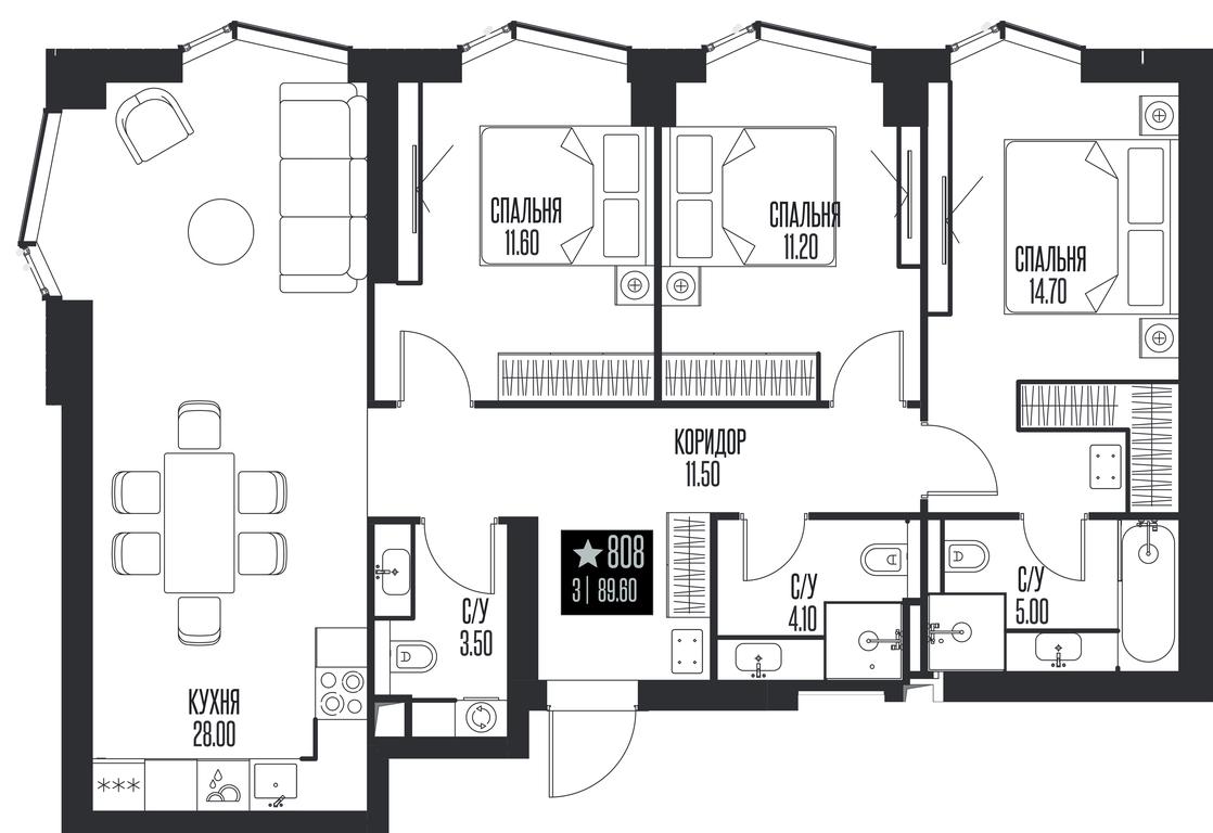 3-BD Apartment Sale, 89.6平方米 at Ice Towers, State Nature Reserve of Regional Significance Forest on the Samorodinka River, Moscow, Russia #1 3-BD Apartment Sale, 89.6平方米 at Ice Towers, State Nature Reserve of Regional Significance Forest on the Samorodinka River, Moscow, Russia #1