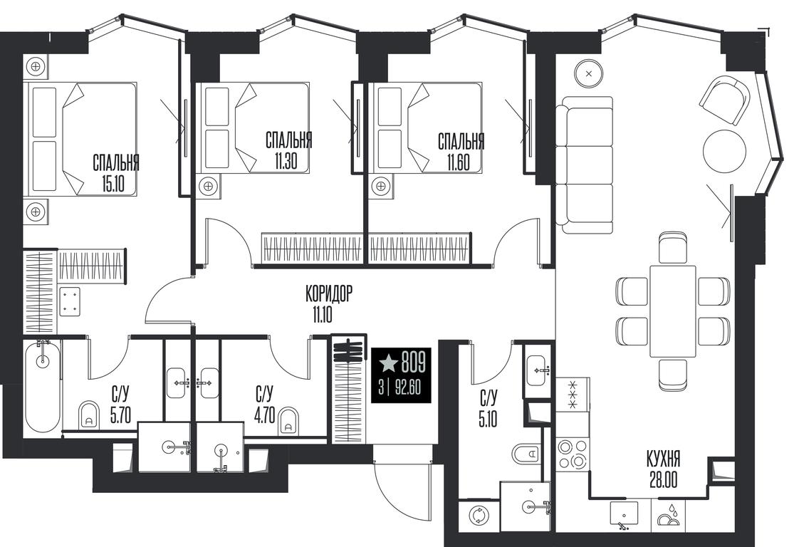 3-BD Apartment Sale, 92.6 sq. m. at Ice Towers, State Nature Reserve of Regional Significance Forest on the Samorodinka River, Moscow, Russia #1 3-BD Apartment Sale, 92.6 sq. m. at Ice Towers, State Nature Reserve of Regional Significance Forest on the Samorodinka River, Moscow, Russia #1