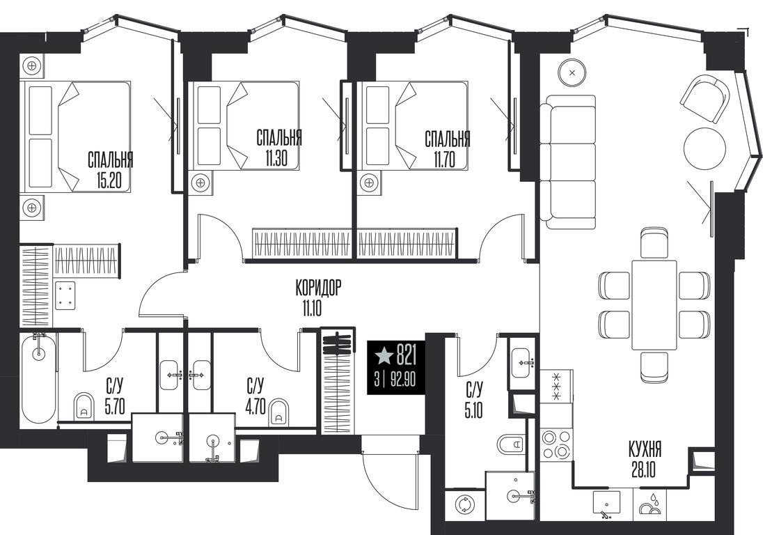 3-BD Apartment Sale, 92.9平方米 at Ice Towers, State Nature Reserve of Regional Significance Forest on the Samorodinka River, Moscow, Russia #1 3-BD Apartment Sale, 92.9平方米 at Ice Towers, State Nature Reserve of Regional Significance Forest on the Samorodinka River, Moscow, Russia #1