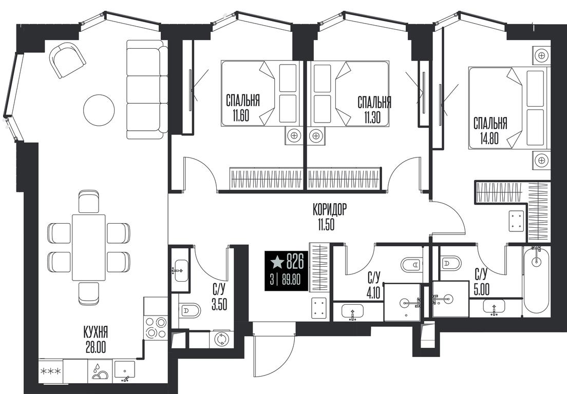 3-BD Apartment Sale, 89.8平方米 at Ice Towers, State Nature Reserve of Regional Significance Forest on the Samorodinka River, Moscow, Russia #1 3-BD Apartment Sale, 89.8平方米 at Ice Towers, State Nature Reserve of Regional Significance Forest on the Samorodinka River, Moscow, Russia #1