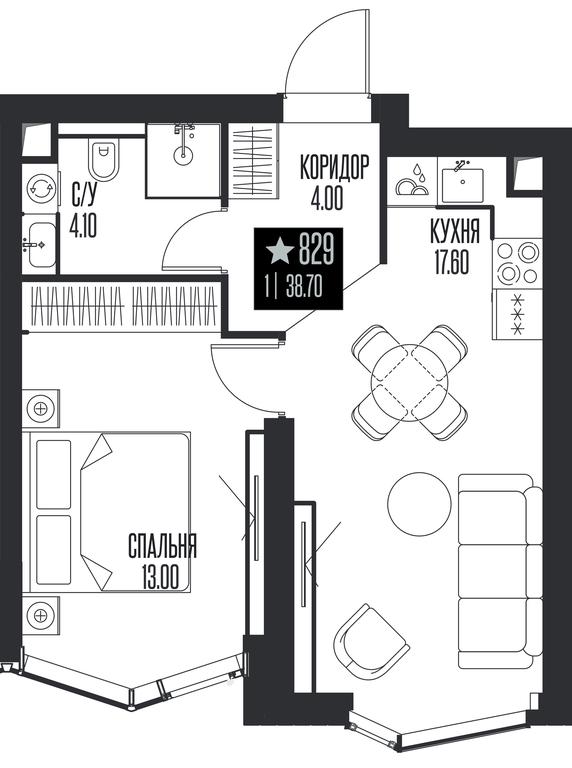 1-BD Apartment Sale, 38.7 sq. m. at Ice Towers, State Nature Reserve of Regional Significance Forest on the Samorodinka River, Moscow, Russia #1 1-BD Apartment Sale, 38.7 sq. m. at Ice Towers, State Nature Reserve of Regional Significance Forest on the Samorodinka River, Moscow, Russia #1