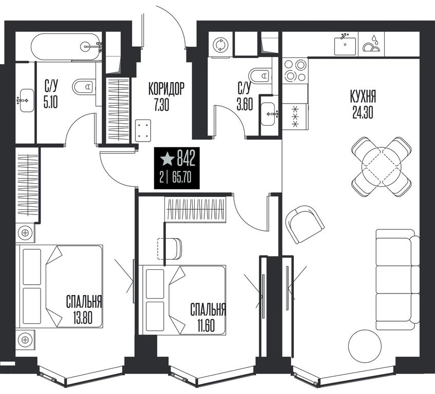 2-BD Apartment Sale, 65.7 sq. m. at Ice Towers, State Nature Reserve of Regional Significance Forest on the Samorodinka River, Moscow, Russia #1 2-BD Apartment Sale, 65.7 sq. m. at Ice Towers, State Nature Reserve of Regional Significance Forest on the Samorodinka River, Moscow, Russia #1