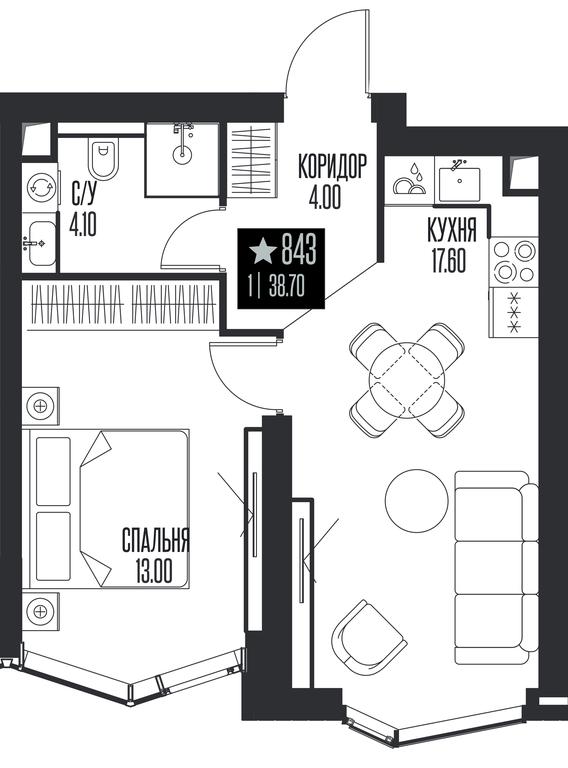 1-BD Apartment Sale, 38.7 sq. m. at Ice Towers, State Nature Reserve of Regional Significance Forest on the Samorodinka River, Moscow, Russia #1 1-BD Apartment Sale, 38.7 sq. m. at Ice Towers, State Nature Reserve of Regional Significance Forest on the Samorodinka River, Moscow, Russia #1