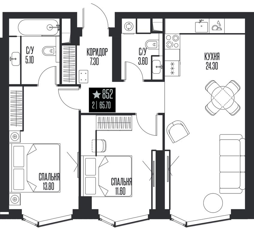 2-BD Apartment Sale, 65.7 sq. m. at Ice Towers, State Nature Reserve of Regional Significance Forest on the Samorodinka River, Moscow, Russia #1 2-BD Apartment Sale, 65.7 sq. m. at Ice Towers, State Nature Reserve of Regional Significance Forest on the Samorodinka River, Moscow, Russia #1