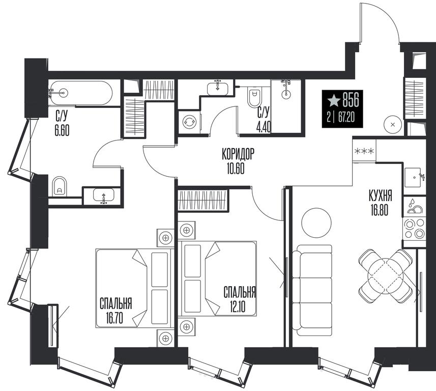 2-BD Apartment Sale, 67.2 sq. m. at Ice Towers, State Nature Reserve of Regional Significance Forest on the Samorodinka River, Moscow, Russia #1 2-BD Apartment Sale, 67.2 sq. m. at Ice Towers, State Nature Reserve of Regional Significance Forest on the Samorodinka River, Moscow, Russia #1