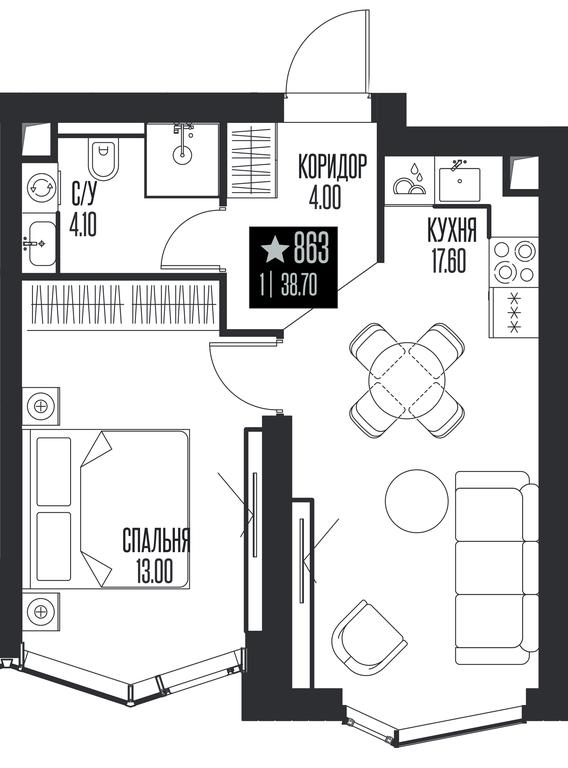 1-BD Apartment Sale, 38.7平方米 at Ice Towers, State Nature Reserve of Regional Significance Forest on the Samorodinka River, Moscow, Russia #1 1-BD Apartment Sale, 38.7平方米 at Ice Towers, State Nature Reserve of Regional Significance Forest on the Samorodinka River, Moscow, Russia #1