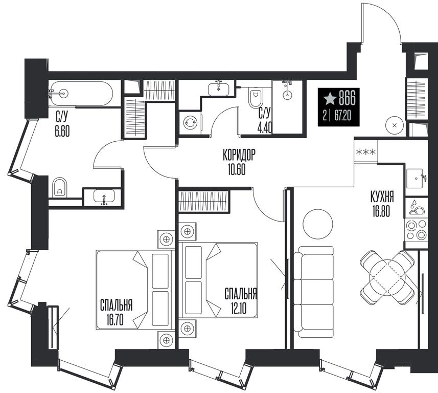 2-BD Apartment Sale, 67.2 sq. m. at Ice Towers, State Nature Reserve of Regional Significance Forest on the Samorodinka River, Moscow, Russia #1 2-BD Apartment Sale, 67.2 sq. m. at Ice Towers, State Nature Reserve of Regional Significance Forest on the Samorodinka River, Moscow, Russia #1