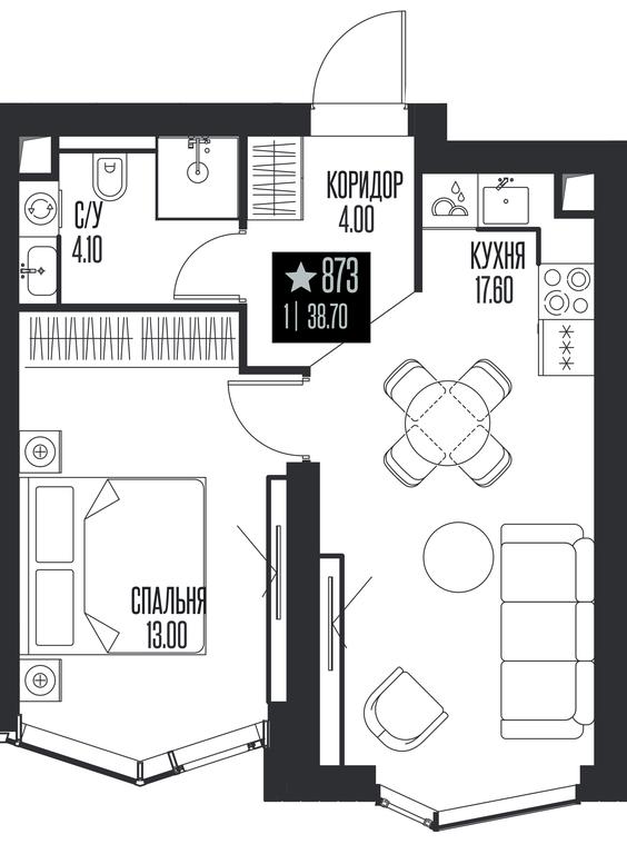 1-BD Apartment Sale, 38.7 sq. m. at Ice Towers, State Nature Reserve of Regional Significance Forest on the Samorodinka River, Moscow, Russia #1 1-BD Apartment Sale, 38.7 sq. m. at Ice Towers, State Nature Reserve of Regional Significance Forest on the Samorodinka River, Moscow, Russia #1