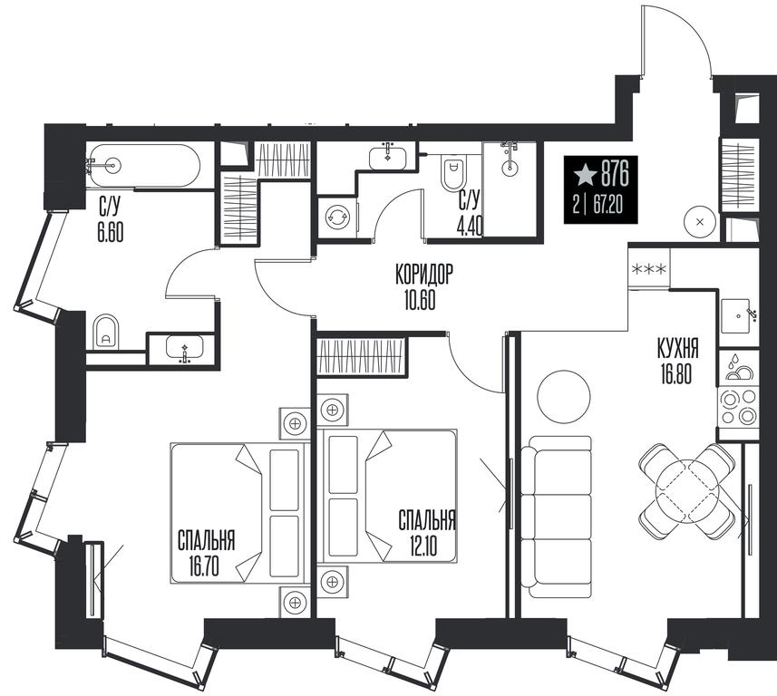 2-BD Apartment Sale, 67.2 sq. m. at Ice Towers, State Nature Reserve of Regional Significance Forest on the Samorodinka River, Moscow, Russia #1 2-BD Apartment Sale, 67.2 sq. m. at Ice Towers, State Nature Reserve of Regional Significance Forest on the Samorodinka River, Moscow, Russia #1