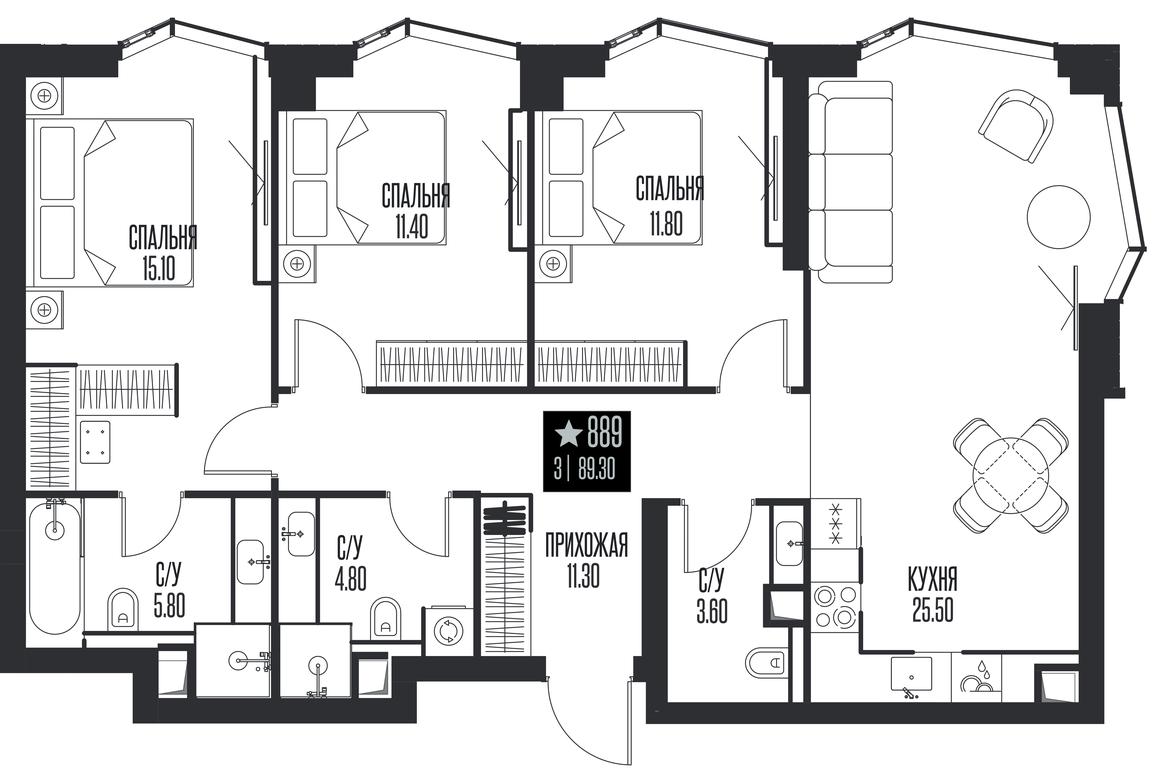 3-BD Apartment Sale, 89.3平方米 at Ice Towers, State Nature Reserve of Regional Significance Forest on the Samorodinka River, Moscow, Russia #1 3-BD Apartment Sale, 89.3平方米 at Ice Towers, State Nature Reserve of Regional Significance Forest on the Samorodinka River, Moscow, Russia #1