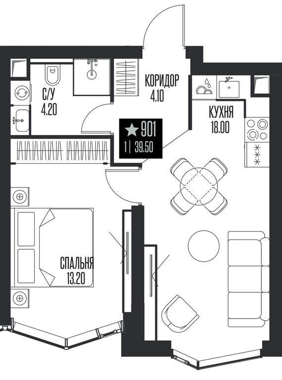 1-BD Apartment Sale, 39.5 sq. m. at Ice Towers, State Nature Reserve of Regional Significance Forest on the Samorodinka River, Moscow, Russia #1 1-BD Apartment Sale, 39.5 sq. m. at Ice Towers, State Nature Reserve of Regional Significance Forest on the Samorodinka River, Moscow, Russia #1