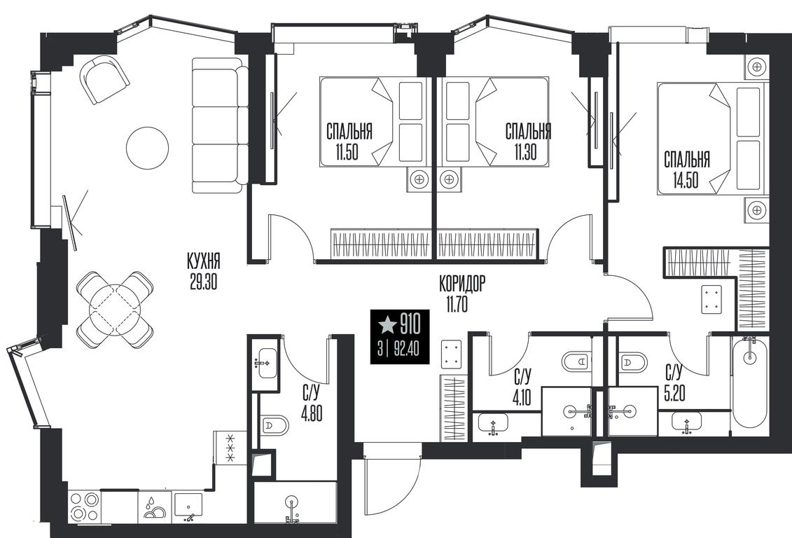 3-BD Apartment Sale, 92.4 sq. m. at Ice Towers, State Nature Reserve of Regional Significance Forest on the Samorodinka River, Moscow, Russia #1 3-BD Apartment Sale, 92.4 sq. m. at Ice Towers, State Nature Reserve of Regional Significance Forest on the Samorodinka River, Moscow, Russia #1