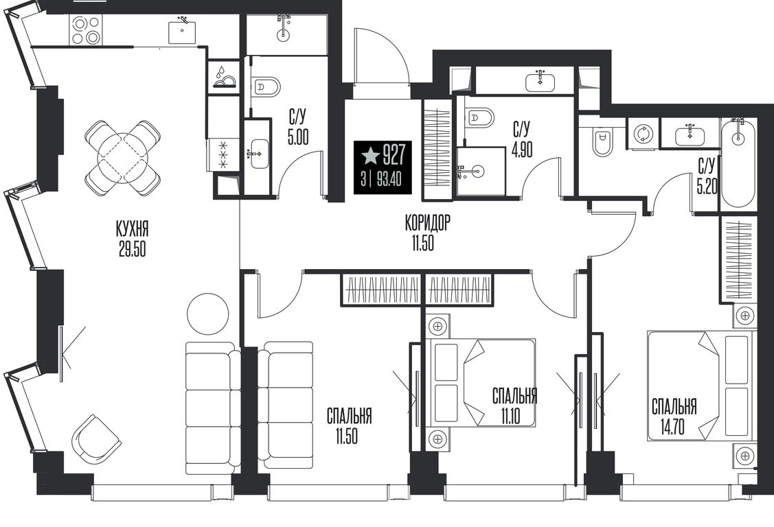 Продажа 3-комн. квартиры, 93,4 м² в ЖК «Ice Towers (Айс Товерс)», государственный природный заказник регионального значения Лес на реке Самородинке, Москва, Россия #1 Продажа 3-комн. квартиры, 93,4 м² в ЖК «Ice Towers (Айс Товерс)», государственный природный заказник регионального значения Лес на реке Самородинке, Москва, Россия #1