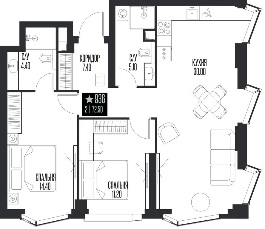 2-BD Apartment Sale, 72.5平方米 at Ice Towers, State Nature Reserve of Regional Significance Forest on the Samorodinka River, Moscow, Russia #1 2-BD Apartment Sale, 72.5平方米 at Ice Towers, State Nature Reserve of Regional Significance Forest on the Samorodinka River, Moscow, Russia #1