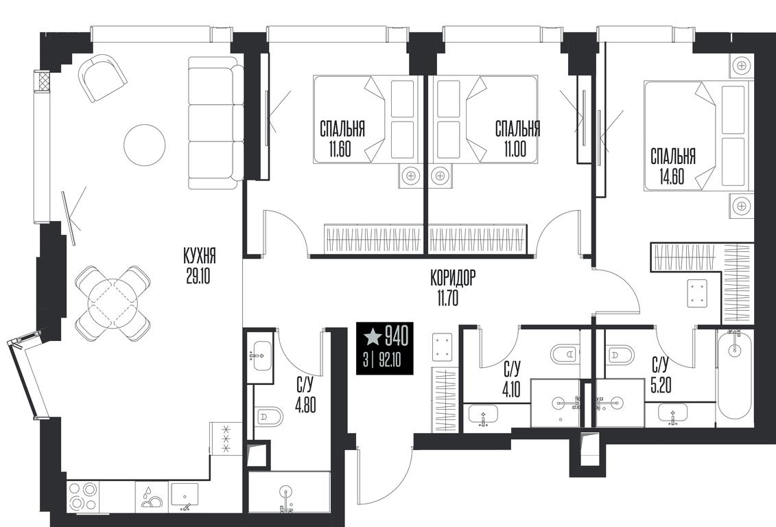 3-BD Apartment Sale, 92.1平方米 at Ice Towers, State Nature Reserve of Regional Significance Forest on the Samorodinka River, Moscow, Russia #1 3-BD Apartment Sale, 92.1平方米 at Ice Towers, State Nature Reserve of Regional Significance Forest on the Samorodinka River, Moscow, Russia #1